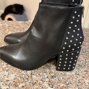 Steve Madden Black Boots with Silver Accents
